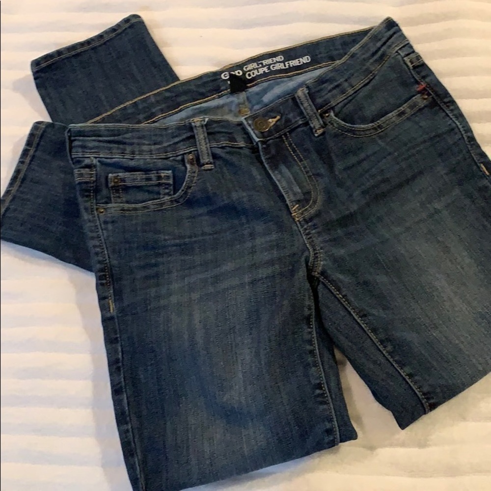 Gap Size0 w/25 Coupe Girlfriend Med wash dist jean